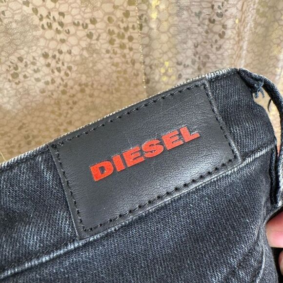 DIESEL Babhila 084NX Slim Skinny Dark Blue Black Women's Ankle Jeans W24/L32 - Picture 6 of 12